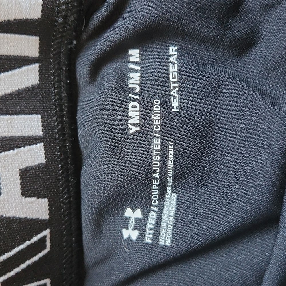 EUC Under Armour youth medium workout shorts black white worn once! - Picture 4 of 7